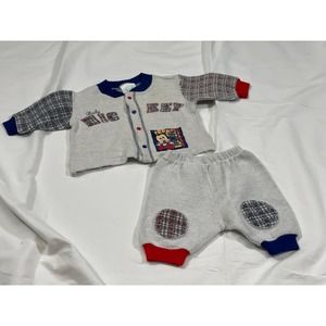 Vintage Disney Baby 2 Piece Set Blue Red